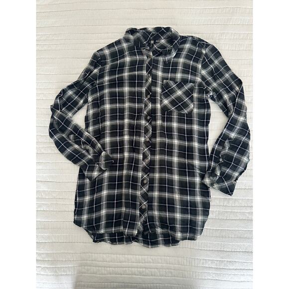 KUT from the Kloth L Kazu Plaid Button Down Tunic - Picture 1 of 3